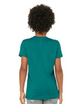 BELLA + CANVAS 3413Y Youth Triblend Tee - Teal Triblend - model back
