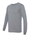 BELLA + CANVAS 3513 Unisex Triblend Long Sleeve Tee - Grey Triblend - side