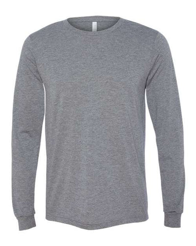 BELLA + CANVAS 3513 Unisex Triblend Long Sleeve Tee - Grey Triblend - front