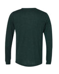BELLA + CANVAS 3513 Unisex Triblend Long Sleeve Tee - Emerald Triblend - back