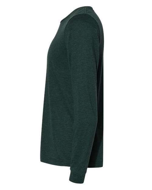BELLA + CANVAS 3513 Unisex Triblend Long Sleeve Tee - Emerald Triblend - side