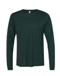 BELLA + CANVAS 3513 Unisex Triblend Long Sleeve Tee - Emerald Triblend - front