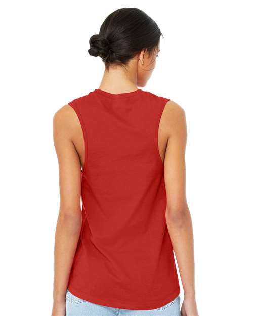 BELLA + CANVAS 6003 Women's Jersey Muscle Tank - Red - model back