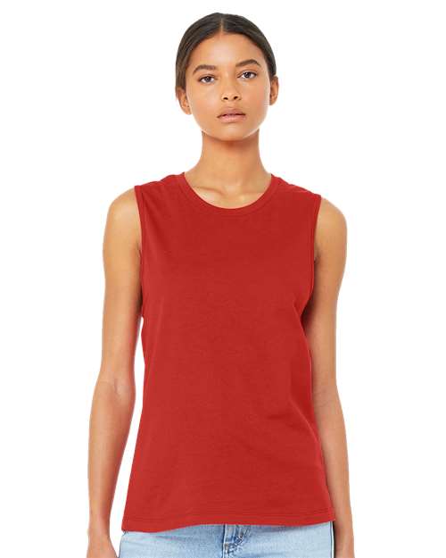 BELLA + CANVAS 6003 Women's Jersey Muscle Tank - Red - model front