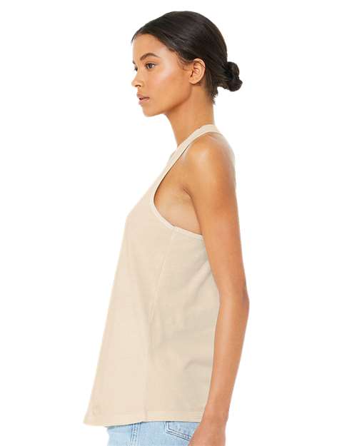 BELLA + CANVAS 6008 Women's Jersey Racerback Tank - Natural - model side