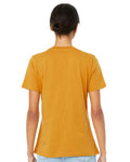 BELLA + CANVAS 6400CVC Women’s Relaxed Fit Heather CVC Tee - Heather Mustard - model back
