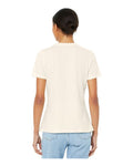 BELLA + CANVAS 6400CVC Women’s Relaxed Fit Heather CVC Tee - Heather Natural - model back