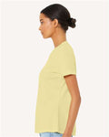 BELLA + CANVAS 6400CVC Women’s Relaxed Fit Heather CVC Tee - Heather French Vanilla - model side