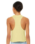 BELLA + CANVAS 6682 Women's Racerback Crop Tank - Heather French Vanilla - model back