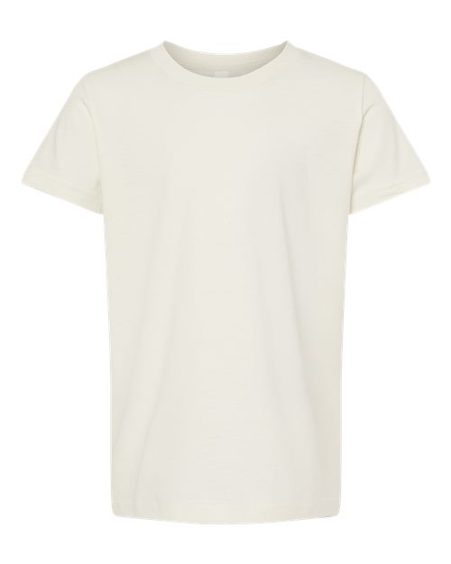Bella + Canvas 3001Y Youth Jersey Tee - Vintage White - flat front