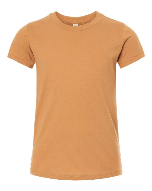 Bella + Canvas 3001Y Youth Jersey Tee - Toast - flat front