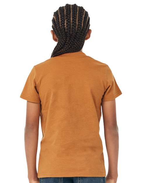 Bella + Canvas 3001Y Youth Jersey Tee - Toast - model back