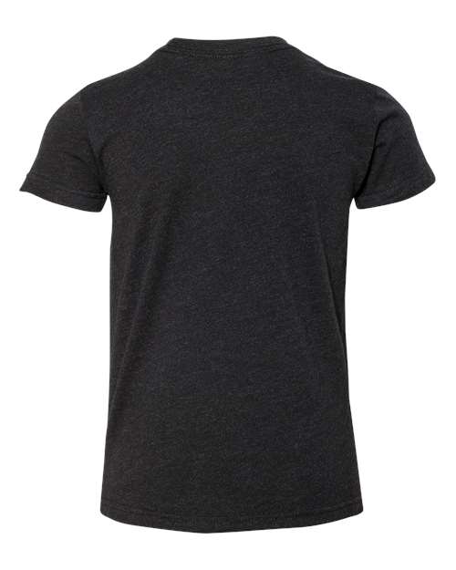 BELLA + CANVAS 3001YCVC Youth CVC Jersey Tee - Black Heather - back