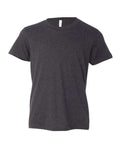 BELLA + CANVAS 3001YCVC Youth CVC Jersey Tee - Dark Grey Heather - front