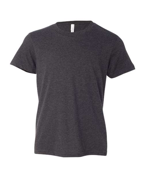 BELLA + CANVAS 3001YCVC Youth CVC Jersey Tee - Dark Grey Heather - front