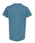 BELLA + CANVAS 3001YCVC Youth CVC Jersey Tee - Heather Deep Teal - back