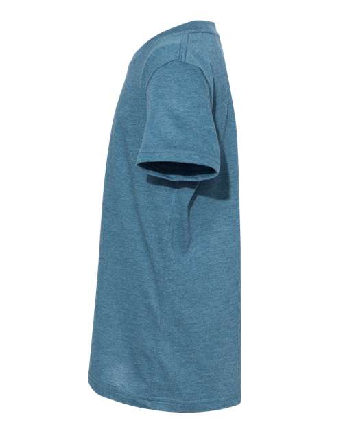 BELLA + CANVAS 3001YCVC Youth CVC Jersey Tee - Heather Deep Teal - side