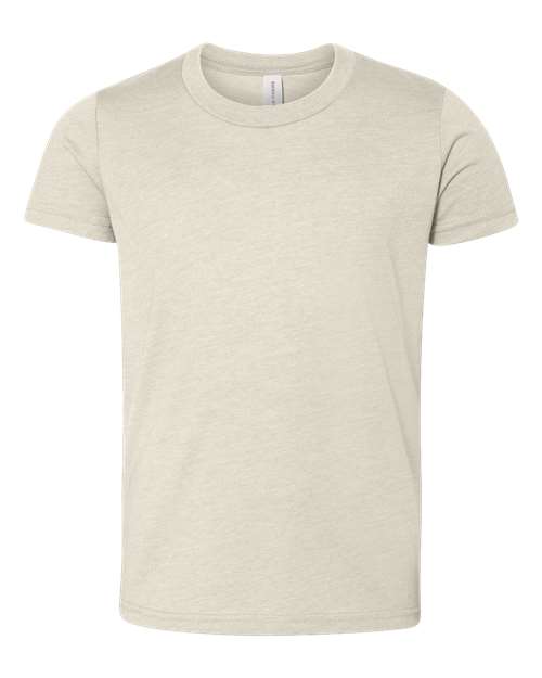 BELLA + CANVAS 3001YCVC Youth CVC Jersey Tee - Heather Dust - front