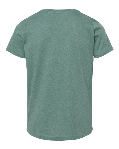 BELLA + CANVAS 3001YCVC Youth CVC Jersey Tee - Heather Dusty Blue - back