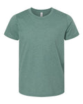 BELLA + CANVAS 3001YCVC Youth CVC Jersey Tee - Heather Dusty Blue - front