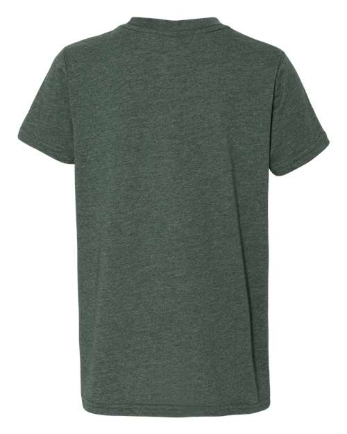 BELLA + CANVAS 3001YCVC Youth CVC Jersey Tee - Heather Forest - back