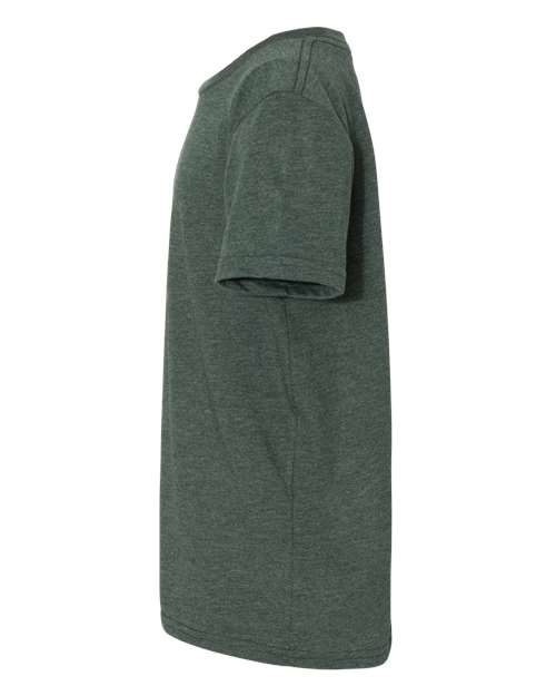 BELLA + CANVAS 3001YCVC Youth CVC Jersey Tee - Heather Forest - side