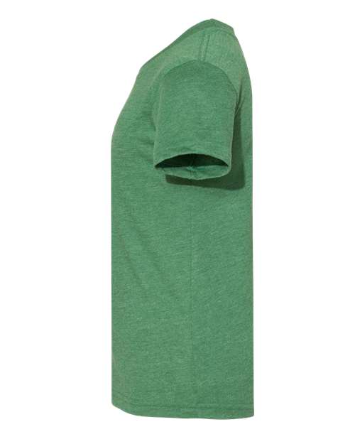 BELLA + CANVAS 3001YCVC Youth CVC Jersey Tee - Heather Grass Green - side
