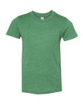BELLA + CANVAS 3001YCVC Youth CVC Jersey Tee - Heather Grass Green - front