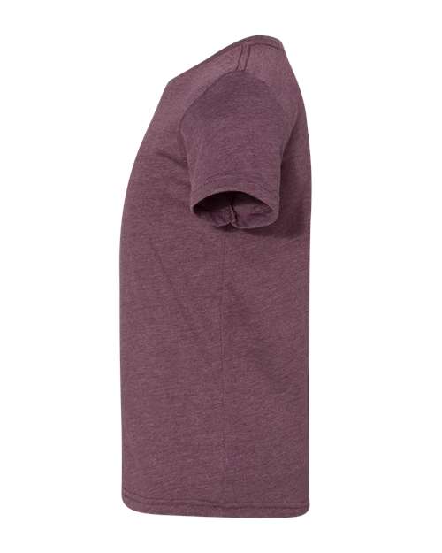 BELLA + CANVAS 3001YCVC Youth CVC Jersey Tee - Heather Maroon - side