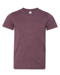 BELLA + CANVAS 3001YCVC Youth CVC Jersey Tee - Heather Maroon - front