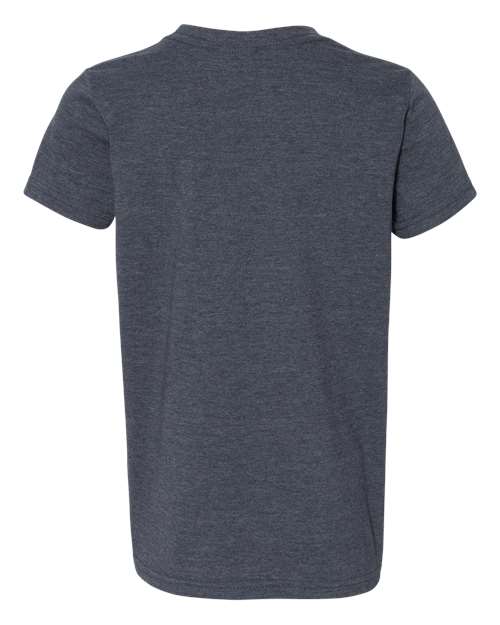 BELLA + CANVAS 3001YCVC Youth CVC Jersey Tee - Heather Navy - back