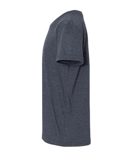 BELLA + CANVAS 3001YCVC Youth CVC Jersey Tee - Heather Navy - side