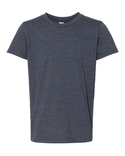 BELLA + CANVAS 3001YCVC Youth CVC Jersey Tee - Heather Navy - front