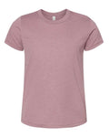 BELLA + CANVAS 3001YCVC Youth CVC Jersey Tee - Heather Orchid - front