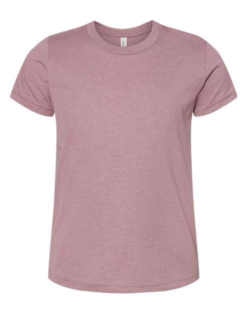 BELLA + CANVAS 3001YCVC Youth CVC Jersey Tee - Heather Orchid - front