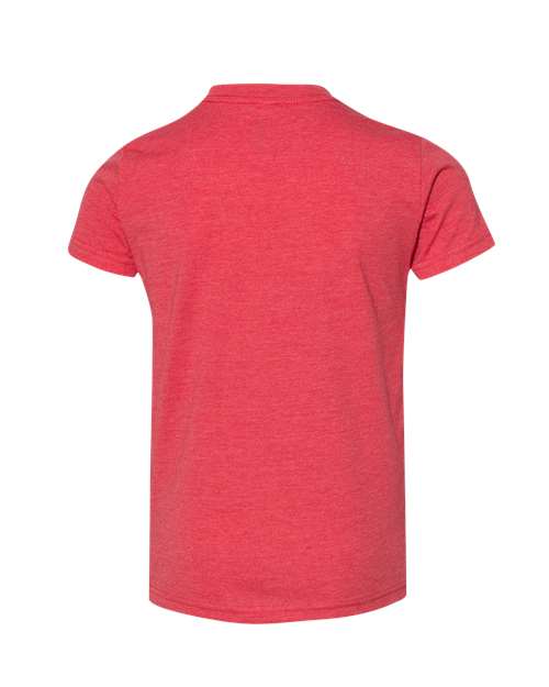 BELLA + CANVAS 3001YCVC Youth CVC Jersey Tee - Heather Red - back