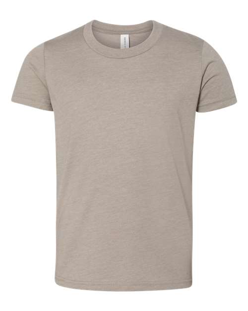 BELLA + CANVAS 3001YCVC Youth CVC Jersey Tee - Heather Stone - front