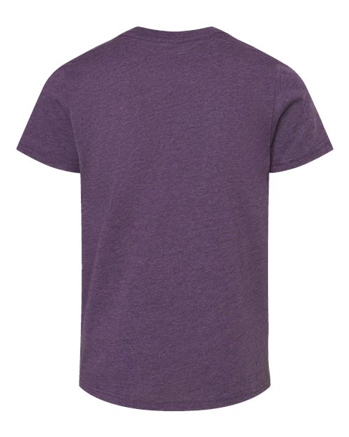 BELLA + CANVAS 3001YCVC Youth CVC Jersey Tee - Heather Team Purple - back
