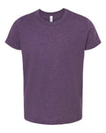 BELLA + CANVAS 3001YCVC Youth CVC Jersey Tee - Heather Team Purple - front
