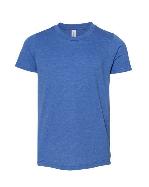 BELLA + CANVAS 3001YCVC Youth CVC Jersey Tee - Heather True Royal - front