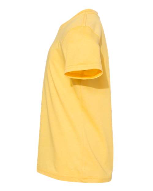 BELLA + CANVAS 3001YCVC Youth CVC Jersey Tee - Heather Yellow Gold - side