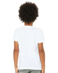BELLA + CANVAS 3001YCVC Youth CVC Jersey Tee - Solid White Blend - model back