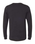 BELLA + CANVAS 3501CVC Heather CVC Long Sleeve Tee - Black Heather - back