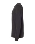 BELLA + CANVAS 3501CVC Heather CVC Long Sleeve Tee - Black Heather - side
