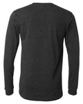 BELLA + CANVAS 3501CVC Heather CVC Long Sleeve Tee - Dark Grey Heather - back