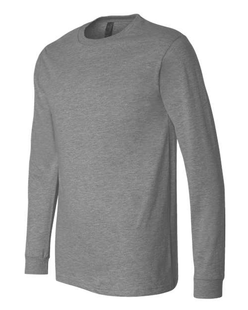 BELLA + CANVAS 3501CVC Heather CVC Long Sleeve Tee - Deep Heather - side