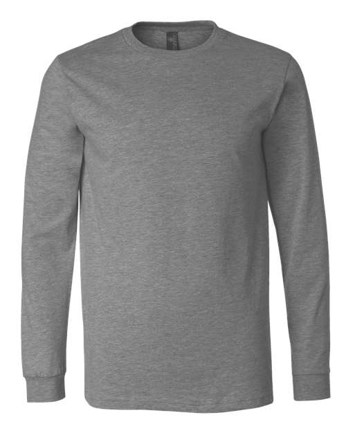 BELLA + CANVAS 3501CVC Heather CVC Long Sleeve Tee - Deep Heather - front