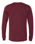BELLA + CANVAS 3501CVC Heather CVC Long Sleeve Tee - Heather Cardinal - back