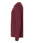 BELLA + CANVAS 3501CVC Heather CVC Long Sleeve Tee - Heather Cardinal - side
