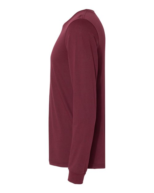 BELLA + CANVAS 3501CVC Heather CVC Long Sleeve Tee - Heather Cardinal - side